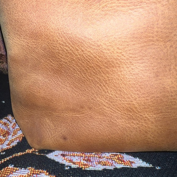 SOLD Portland Leather Goods WHEAT mini zip crossbody tote - Picture 10 of 10